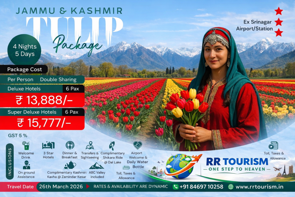 From Tulip Gardens to Snowy Peaks: Experience Paradise with a Jammu and Kashmir Tour Package